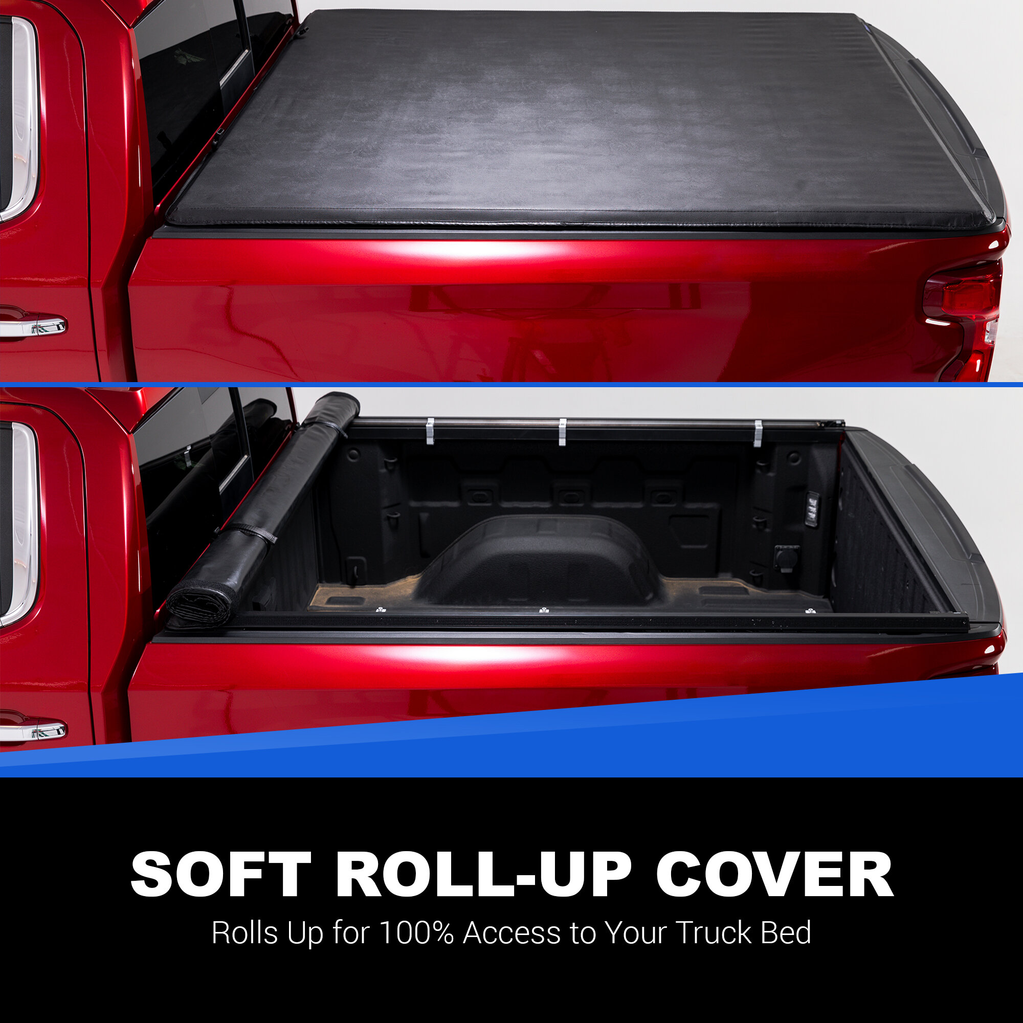73-98 Ford F-150, F-250, F-350, 6.5 Ft. Bed Soft Roll-Up Tonneau 73-98 Ford F-150, F-250, F-350, 6.5 Ft. Bed Soft Roll-Up Tonneau